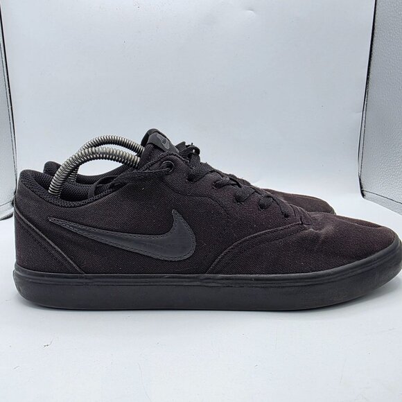 Nike SB Check Solarsoft Mens Size 9.5 Triple Black Sneaker Shoes Casual Athletic main image 13